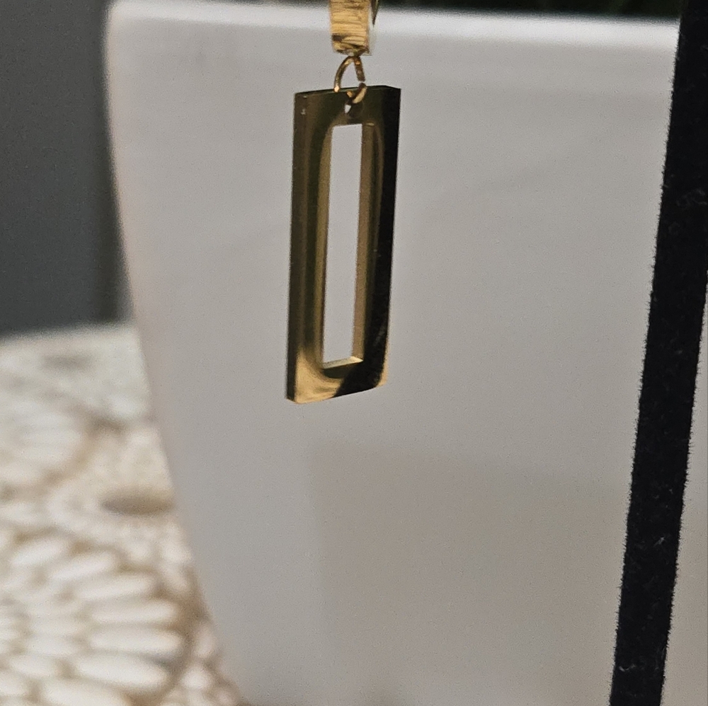 18K gold plated Stainless steel earrings - Picture 6 of 7